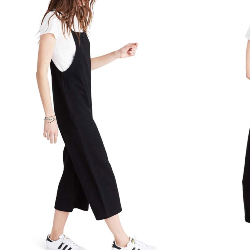 NWT Madewell knit wide leg overalls small